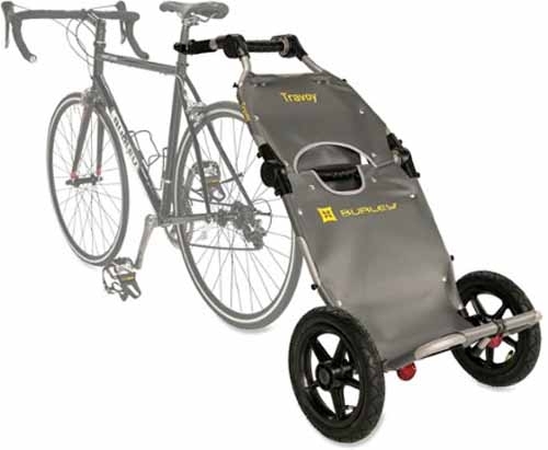 Burley Travoy Bicycle Trailer and Hand Cart-silver/black Burley Travoy Bicycle Trailer and Hand Cart-silver/black